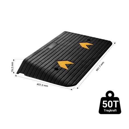 Rampa de caucho para bordillos 90cm x 45,7cm x 7,6cm moverte.addisnetwork.es