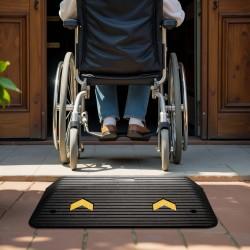 Rampa de caucho para bordillos 90cm x 53,3 cm x 8,9 cm moverte.addisnetwork.es 