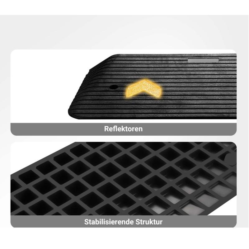 Rampa de caucho para bordillos 90cm x 53,3 cm x 8,9 cm moverte.addisnetwork.es 