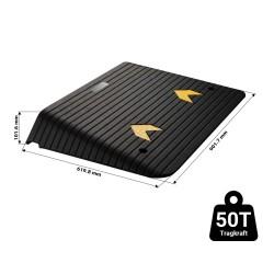 Medidas rampa de caucho para bordillos 90cm x 62 cm x 10,2 cm moverte.addisnetwork.es