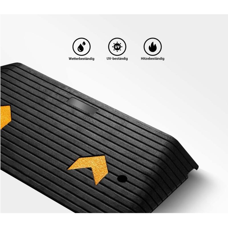 Rampa de caucho para bordillos 90cm x 62 cm x 10,2 cm moverte.addisnetwork.es 