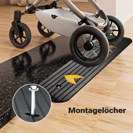 Rampa de caucho para bordillos 110cm x 24 cm x 2,5 cm moverte.addisnetwork.es 