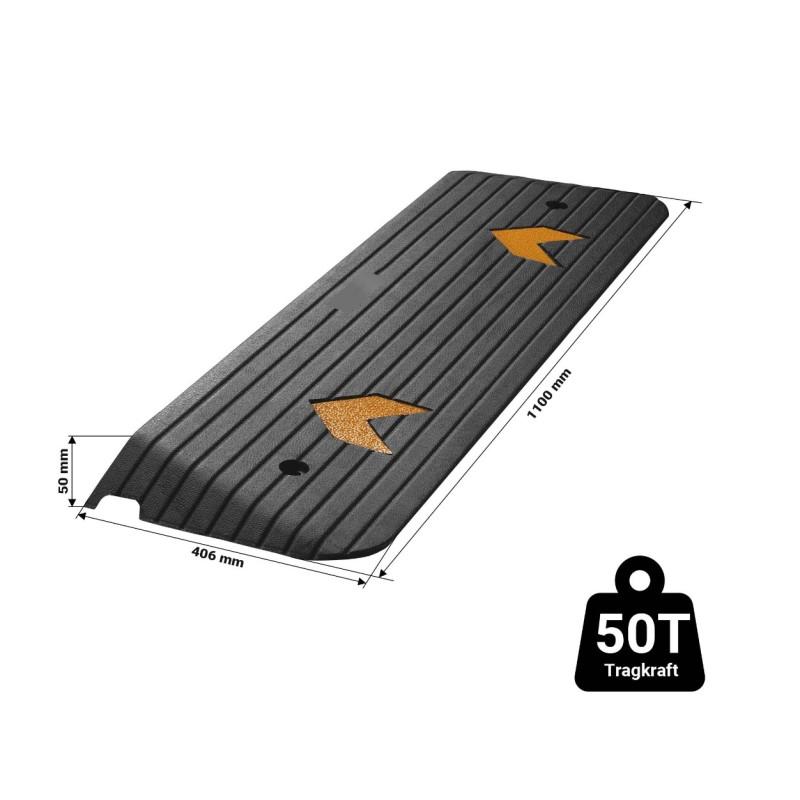 Rampa de caucho para bordillos 110cm x 40,6 cm x 5 cm moverte.addisnetwork.es 