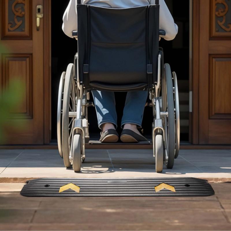 Rampa de caucho para bordillos 110cm x 40,6 cm x 5 cm moverte.addisnetwork.es 