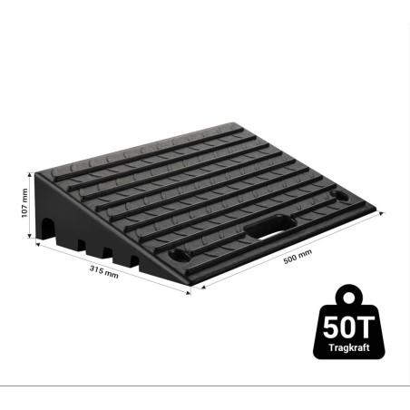 Rampa de goma para bordillos medidas 50 x 31,5 x 10,7cm moverte.addisnetwork.es 