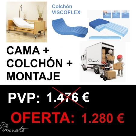 OFERTA  Cama Antares 2 + Colchón Viscoflex + Montaje en domicilio moverte.addisnetwork.es