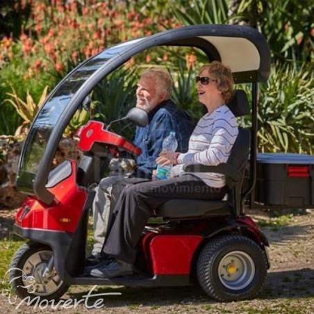 scooter-rojo-afiscooter-s3-asiento-doble-ortopedia-moverte