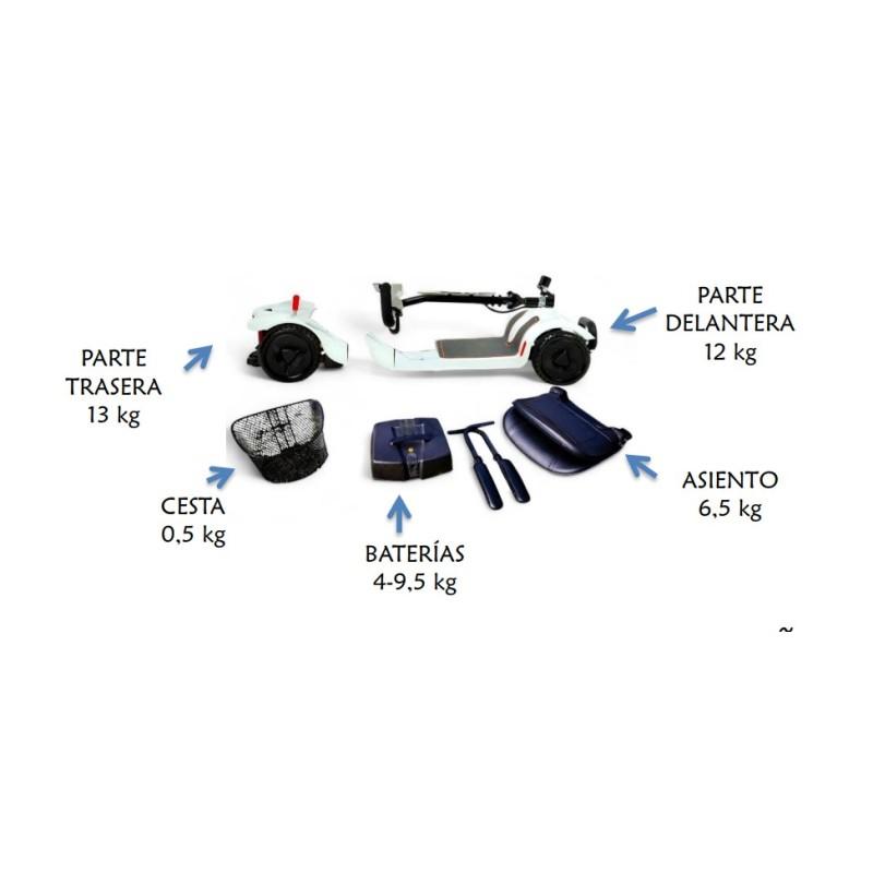 Scooter eléctrico desmontable Alfa moverte.addisnetwork.es 