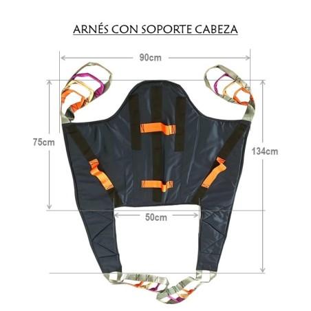 Arnés con soporte de cabeza acolchado para grúas Nala y Mandala moverte.addisnetwork.es 