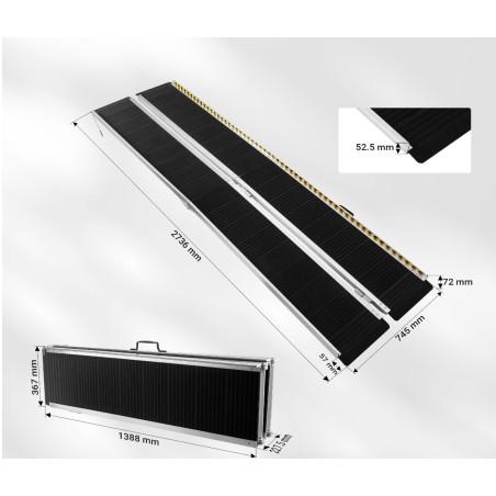 Rampa aluminio de 274 cm antideslizante moverte.addisnetwork.es 