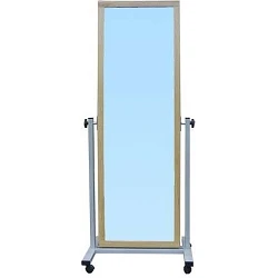 Espejo abatible y móvil con luna lisa y ruedas