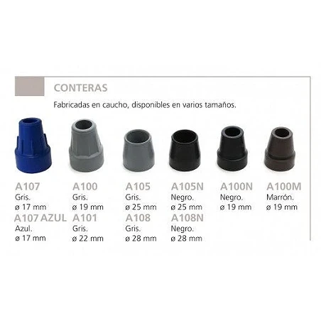 (par) contera ø 19 mm. Color gris