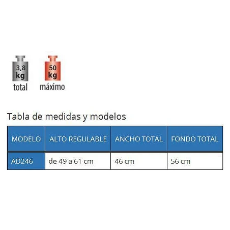 Caminador infantil regulable (azul)