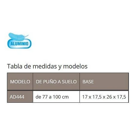 Bastón cuadrípode con codera