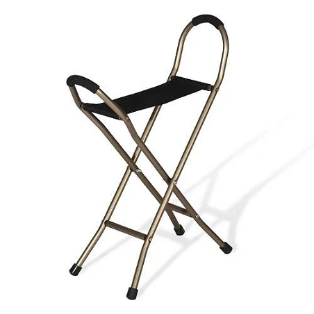 Bastón con 4 patas y con asiento  