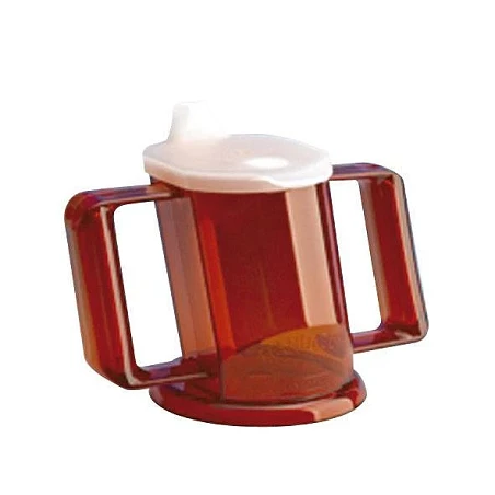 Taza Handycup con tapa. Rojo