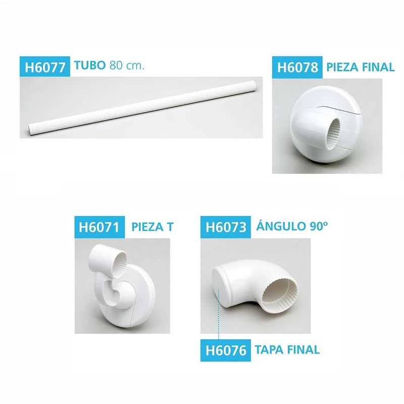 Asideras rail system - barra recta de 80 cm.