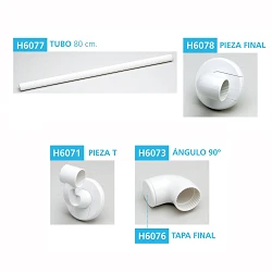 ASIDERAS RAIL SYSTEM - BARRA RECTA DE 80 cm.