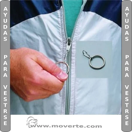 Tirador de anilla para cremallera