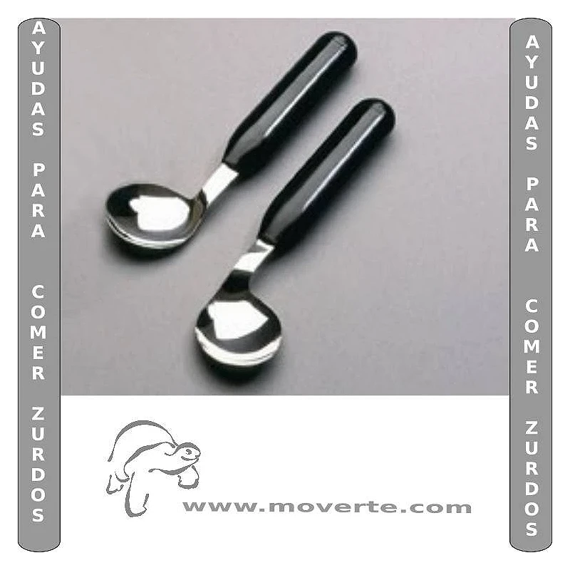 Cuchara angular ligera para zurdos