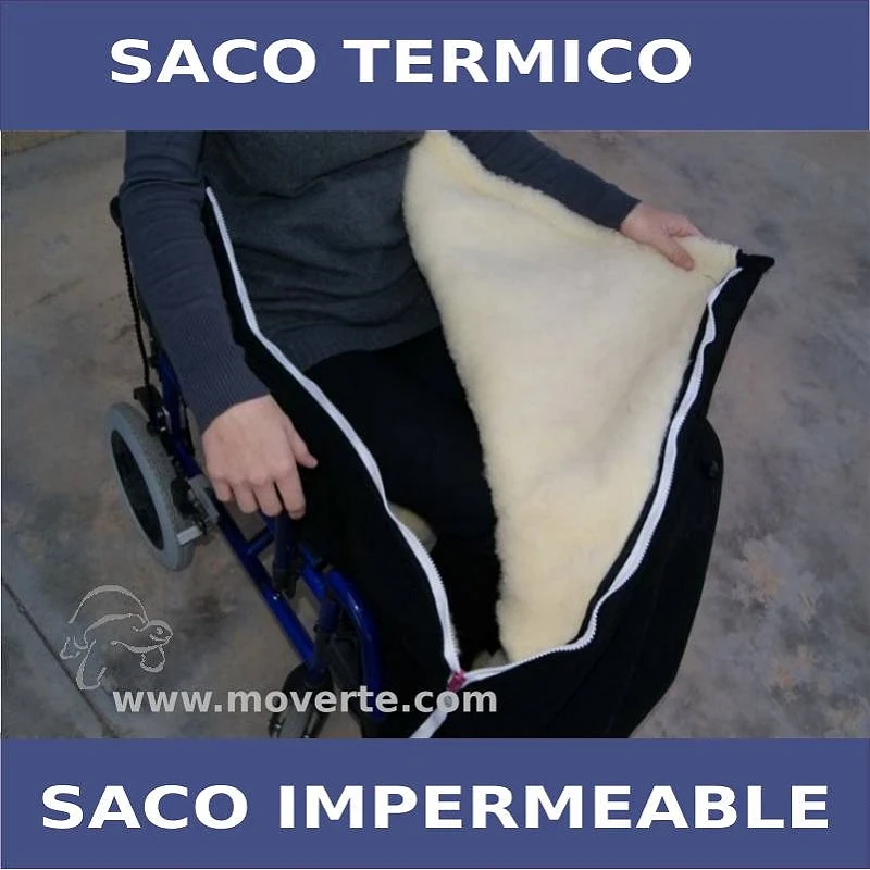 Saco forro termico impermeable para silla de ruedas
