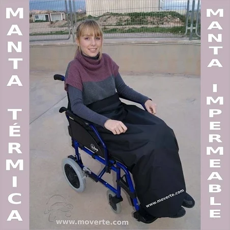 Manta para silla de ruedas impermeable termoreguladora