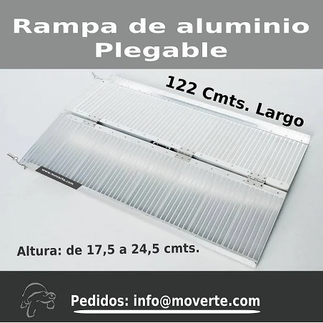 Rampa de 122 cmts. plegable de aluminio