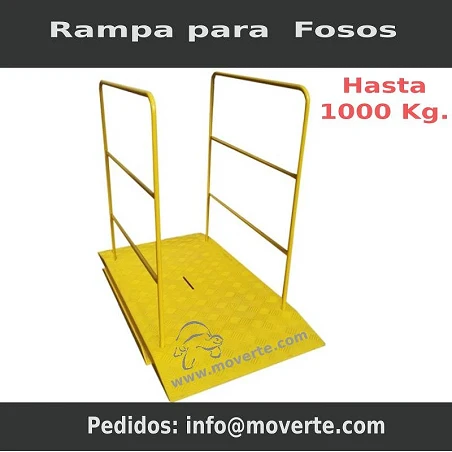 Rampa de polipropileno reforzada para paso de fosos.