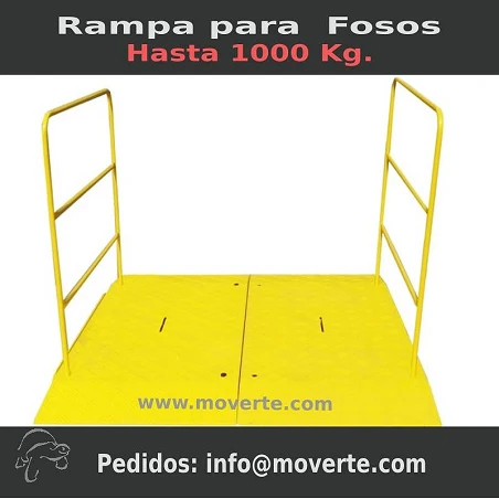 Rampa de polipropileno reforzada para paso de fosos.