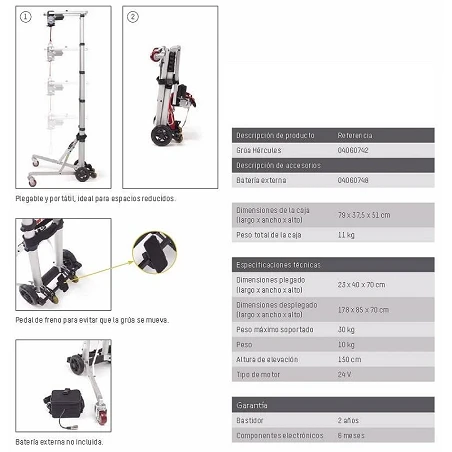 Batería Externa para Grúa  Hércules