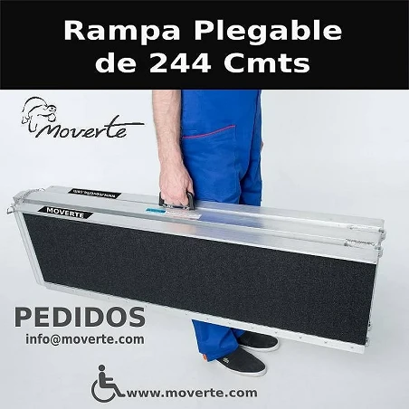 Rampa 244 cmts. super adherente y plegable en 2 mitades.
