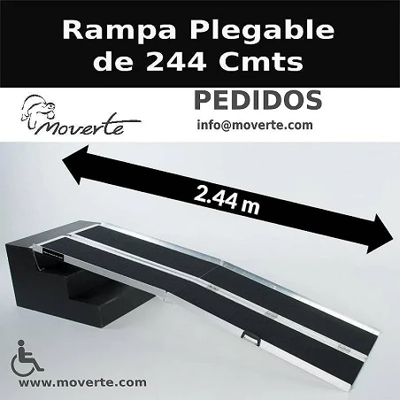Rampa 244 cmts. super adherente y plegable en 2 mitades.