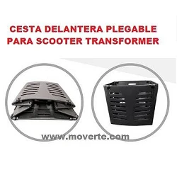 Cesta plegable para scooter transformer