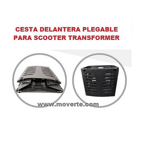 Cesta plegable para scooter transformer