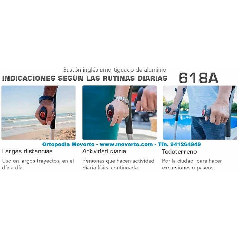 Bastón inglés con amortiguador