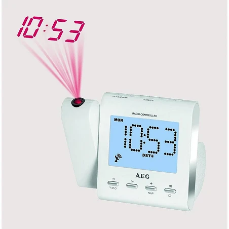 Despertador con radio y proyector de hora