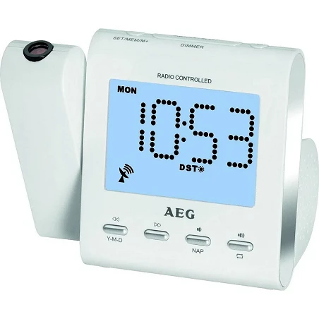 Despertador con radio y proyector de hora