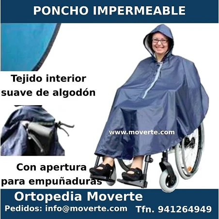 Poncho impermable con forro interior
