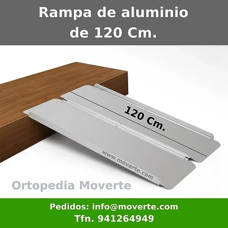 Rampa de aluminio plegable tipo maleta Sky libro 120 Cm.