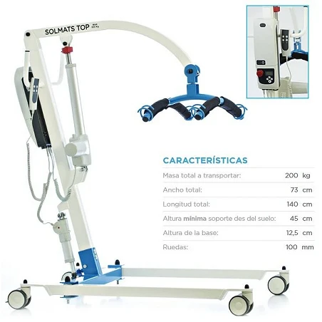 Grúa Solmats top 200kg. Ggrúa sedestación Arnés incluido.