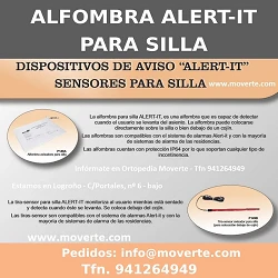 Alfombra avisadora para silla (sobre cojín o silla)