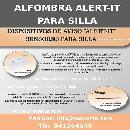 Alfombra avisadora para silla (sobre cojín o silla)