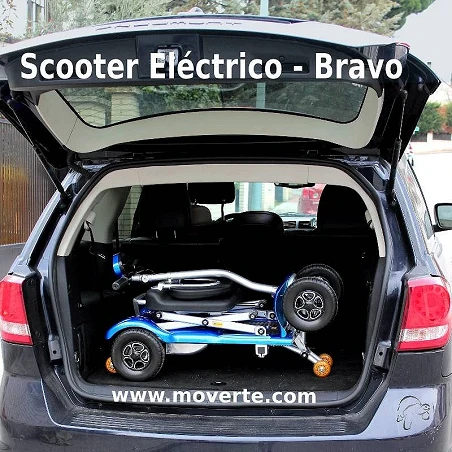 Scooter eléctrico Bravo plegable con mando a distancia ortopedia moverte