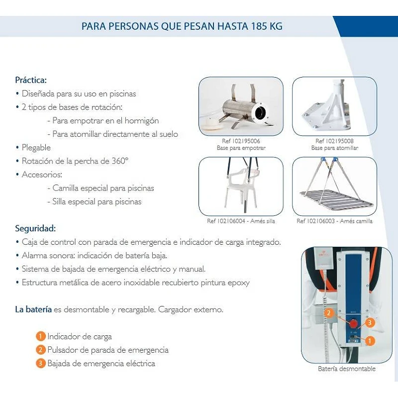 Grúa PISCINA POOL E-185